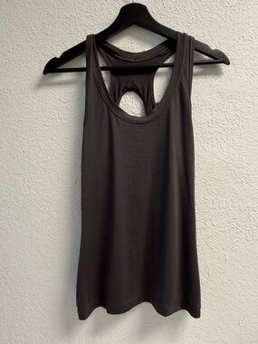 NWOT Athleta Women's Smoke Gray  Racerback Tank Top -Sleeveless Layering S